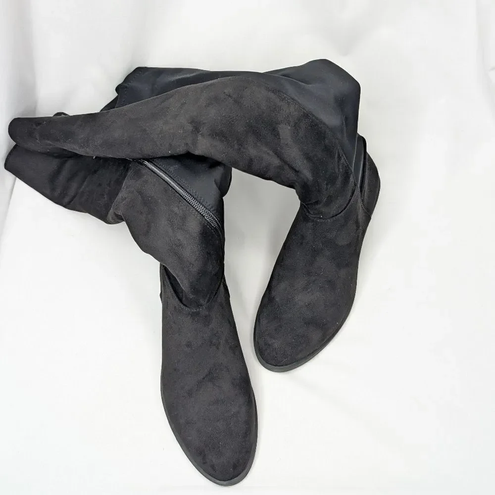Simply Vera Vera Wang Florence Women's Over The Knee Boots Black Suede